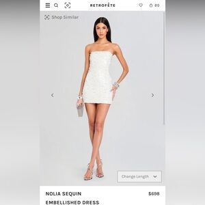 Elegant White Strapless Dress